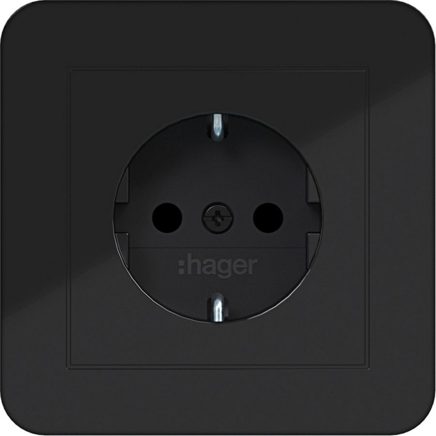 SCHUKO-wandcontactdoos met afdekking Safety Plus steekkl. C.