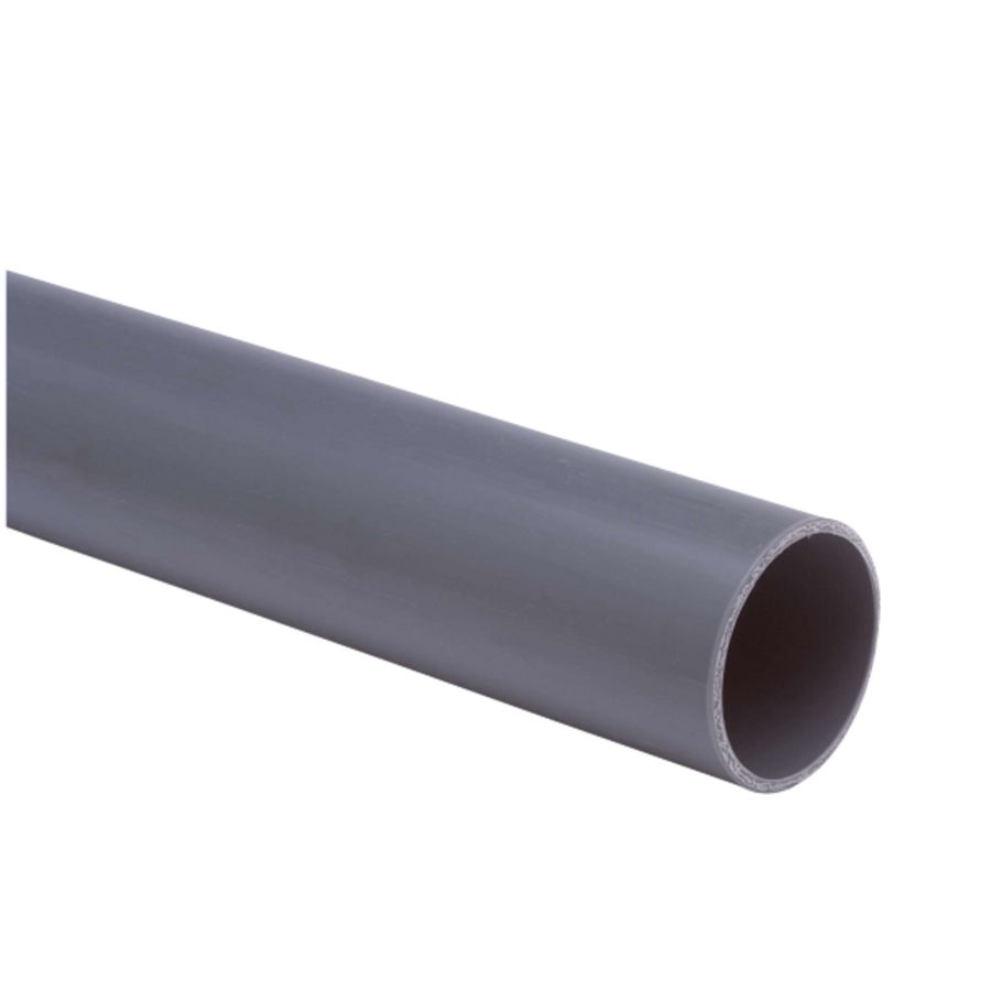 Lengte a 4mtr. PVC buis 90x1,8mm dunwandig grijs (zonder komo)
