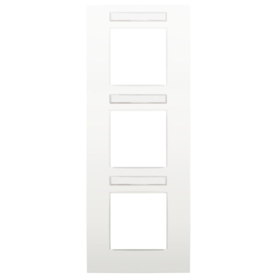 3-Voudige afdekplaat 71mm centerafst. transparant tekstv