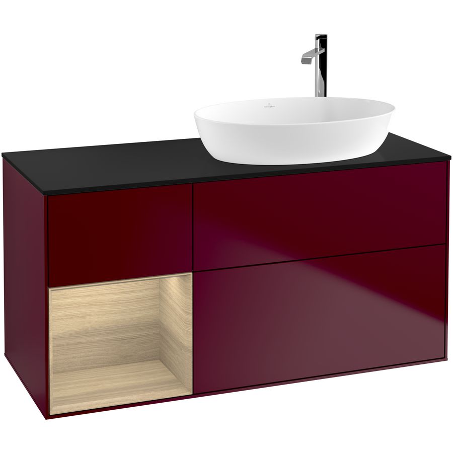 Wastafelonderkast Finion 1200x603x501mm Peony Matt Lacquer F922PCHB