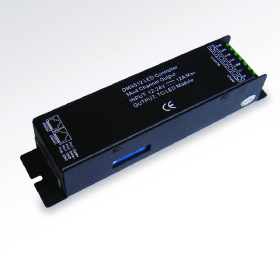 RGBW controller DMX 3A 4 kanalen 12-24Vdc DIP 46191062