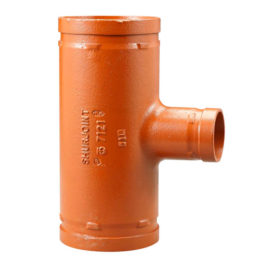 T-stuk Shurjoint 7121 MMM 88,9x76,1x88,9mm oranje