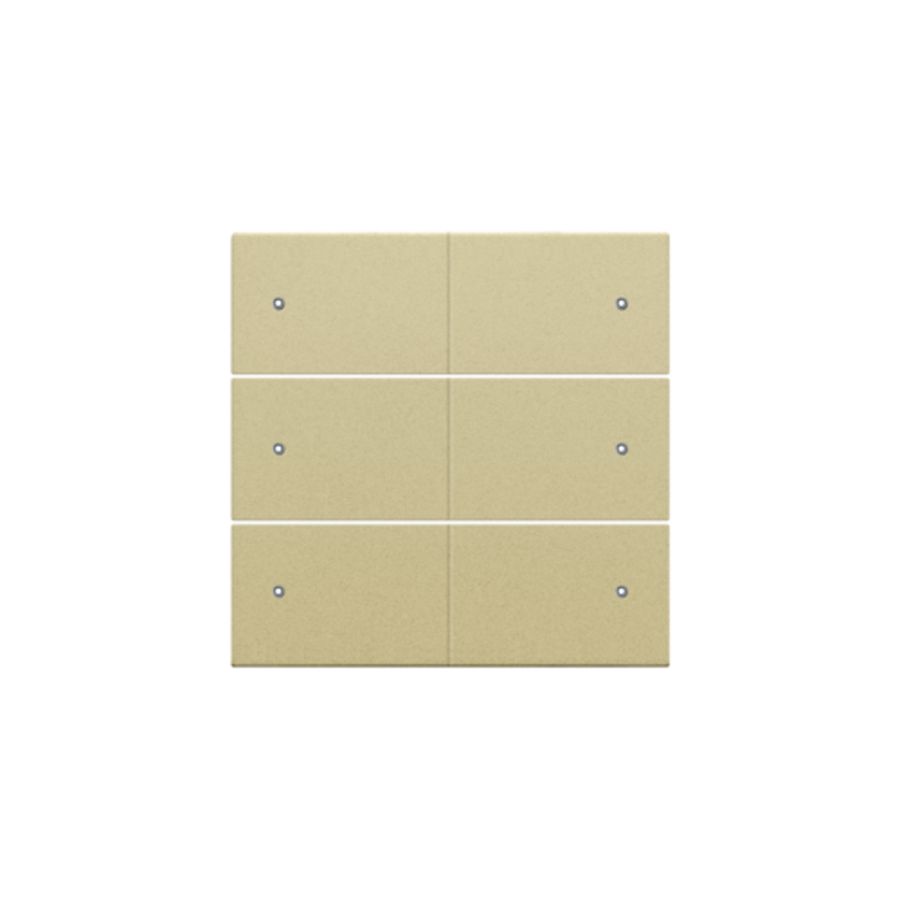 Afwerkingsset 6-voudige pot.vrij knop 24V Led gold