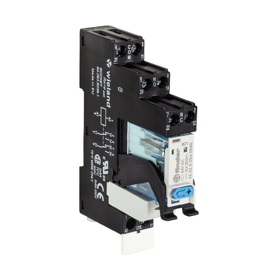 Schakelrelais bouwsteen flare mr 24VDC-2w-8a-s VVE=10