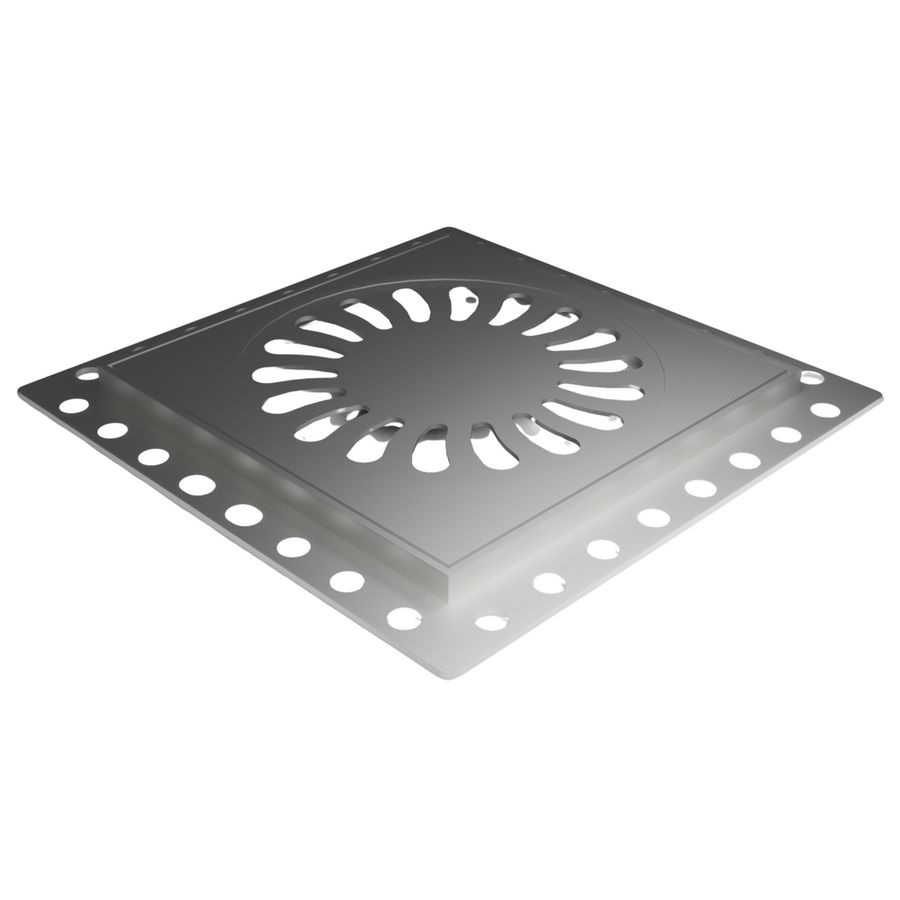 Renovatieput 196x196mm RVS inbouwdiepte 8mm excl. reukafsluiter