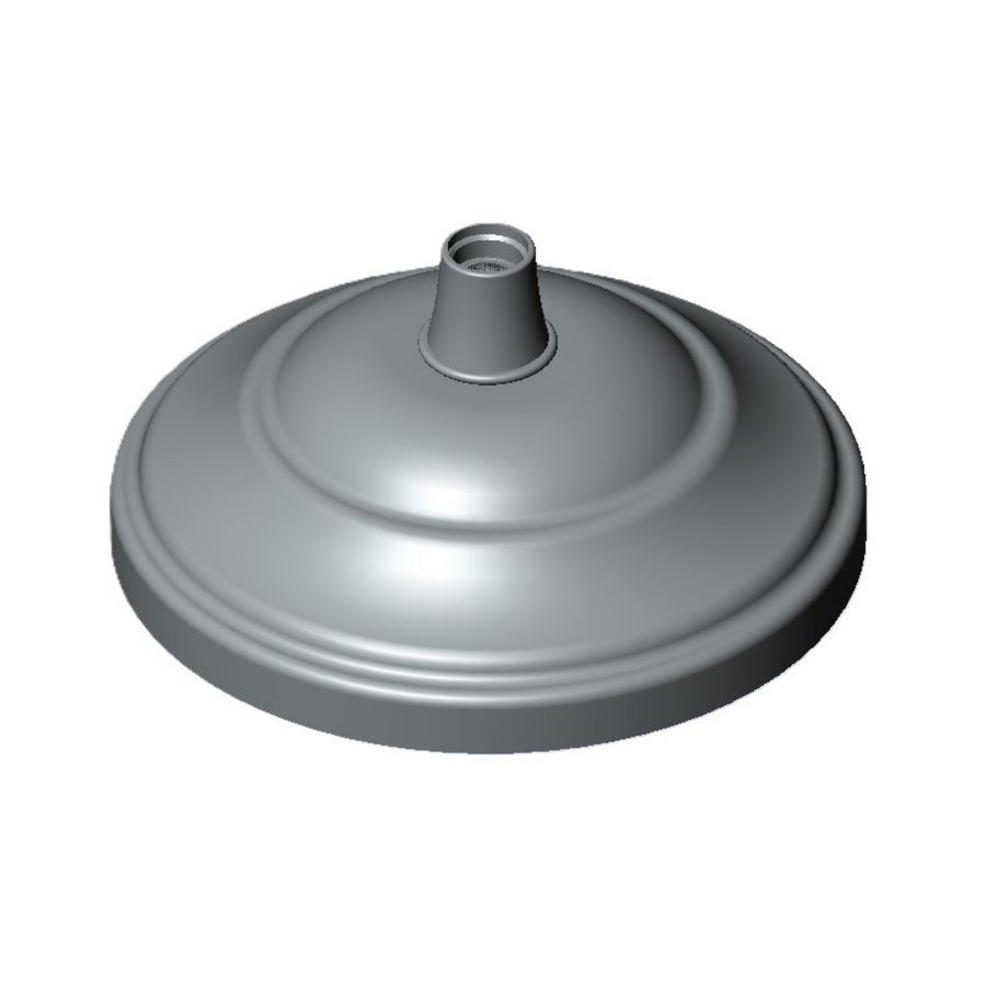 Regendouche rond 200X93mm-BG