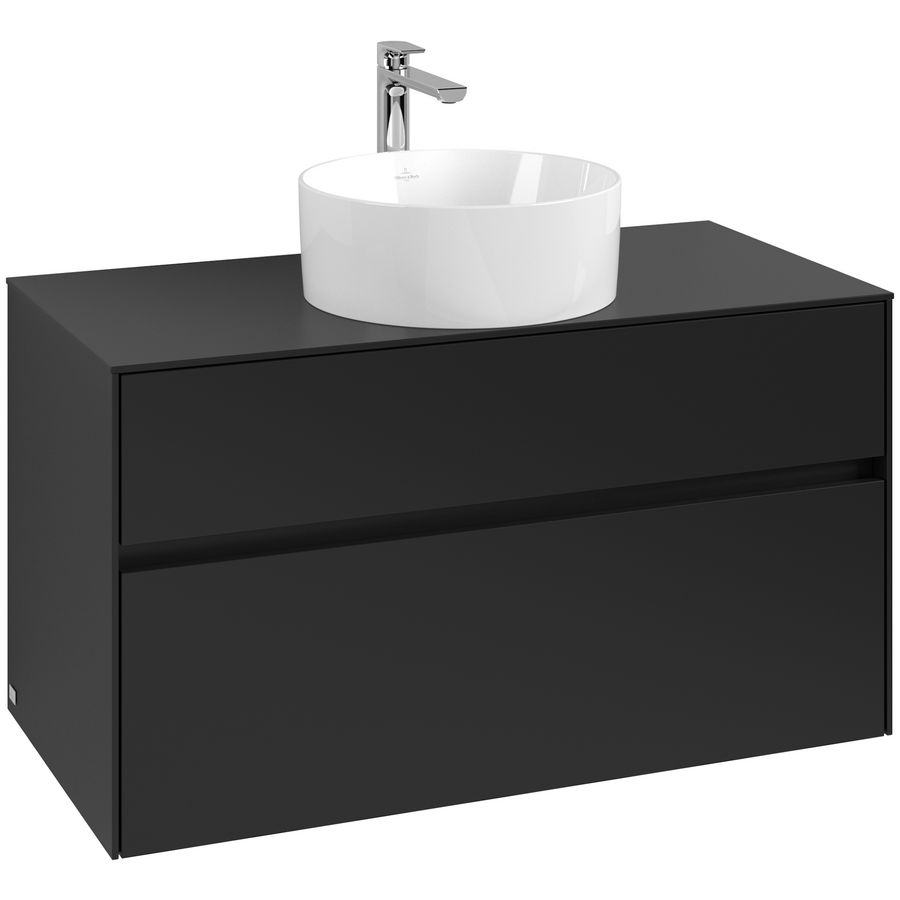 Wastafelonderkast Collaro 1000x548x500mm Volcano Black C038B0VL