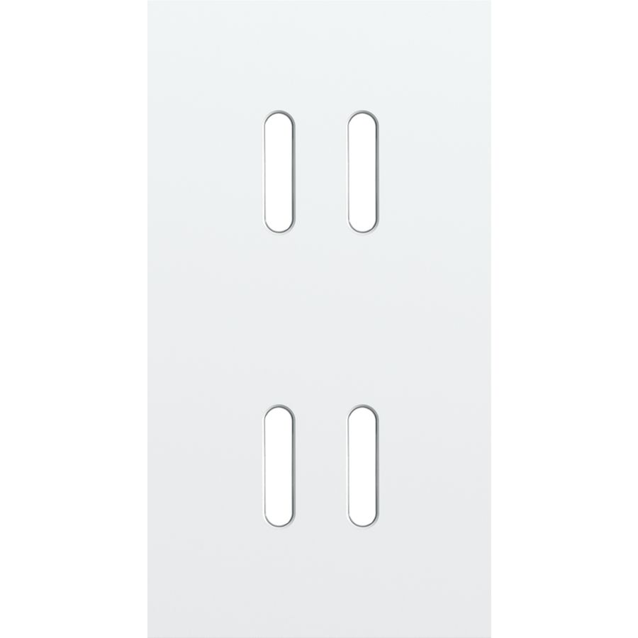 Tweevoudige afdekpl. verticaal 71mm centerafstand tweevoudig