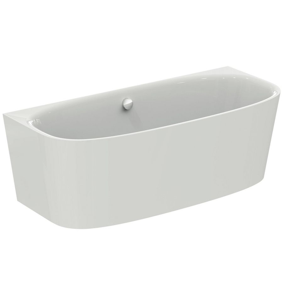 Dea duobad halfvrij 180x80cm voor vulling bad via overl. wit