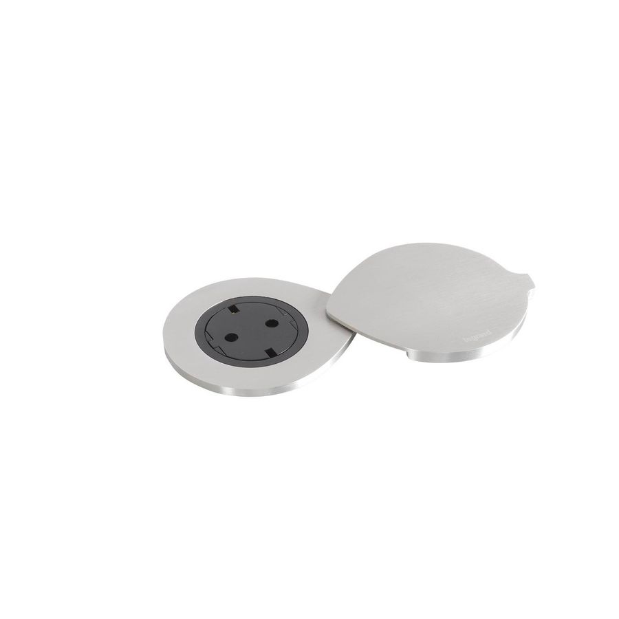 Wandcontactdoos Deksel ALU+ stekker+snoer L2m. Disq60