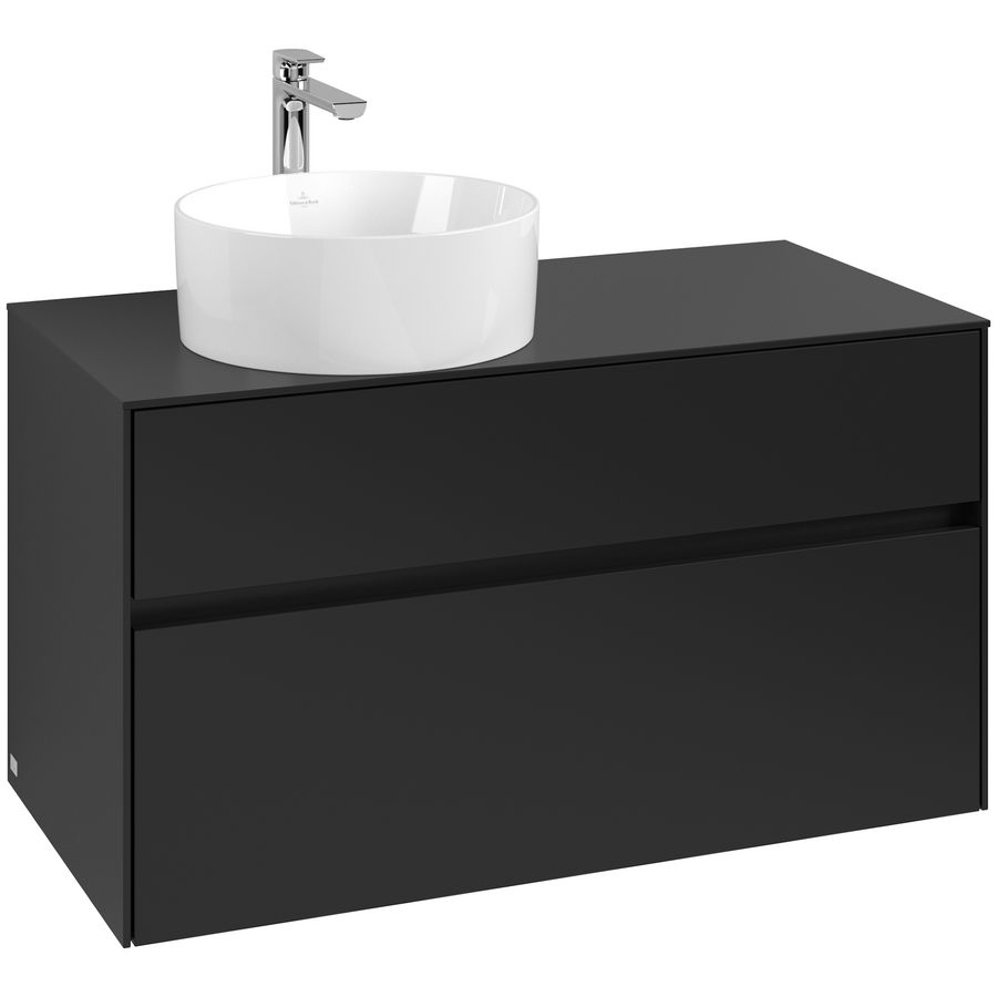 Wastafelonderkast Collaro 1000x548x500mm Volcano Black C03900VL
