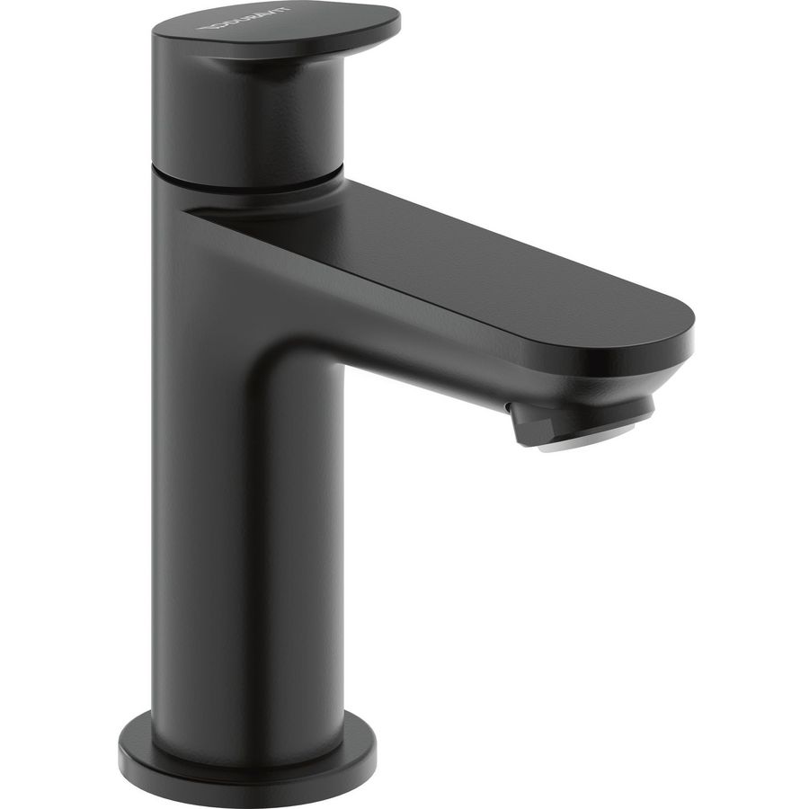 Wave 1-hendel fonteinwaterkraan mat zwart  sprong 90mm incl. aansluitslang 1/2"x3/8"45cm