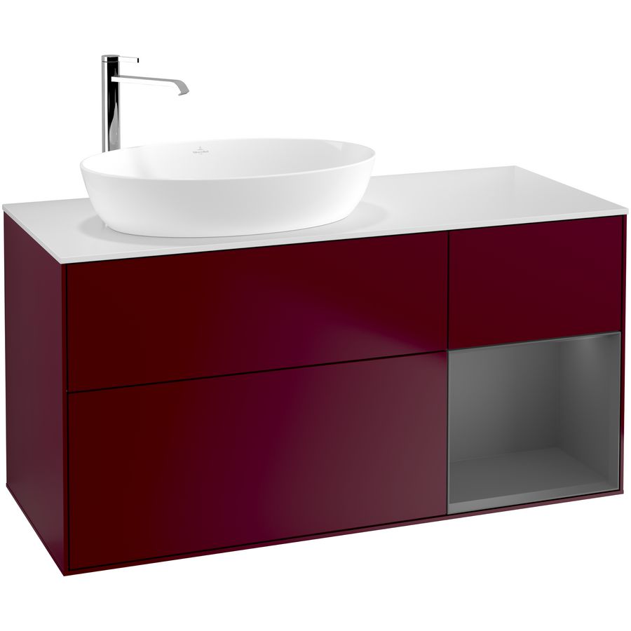 Wastafelonderkast Finion 1200x603x501mm Peony Matt Lacquer F931GKHB