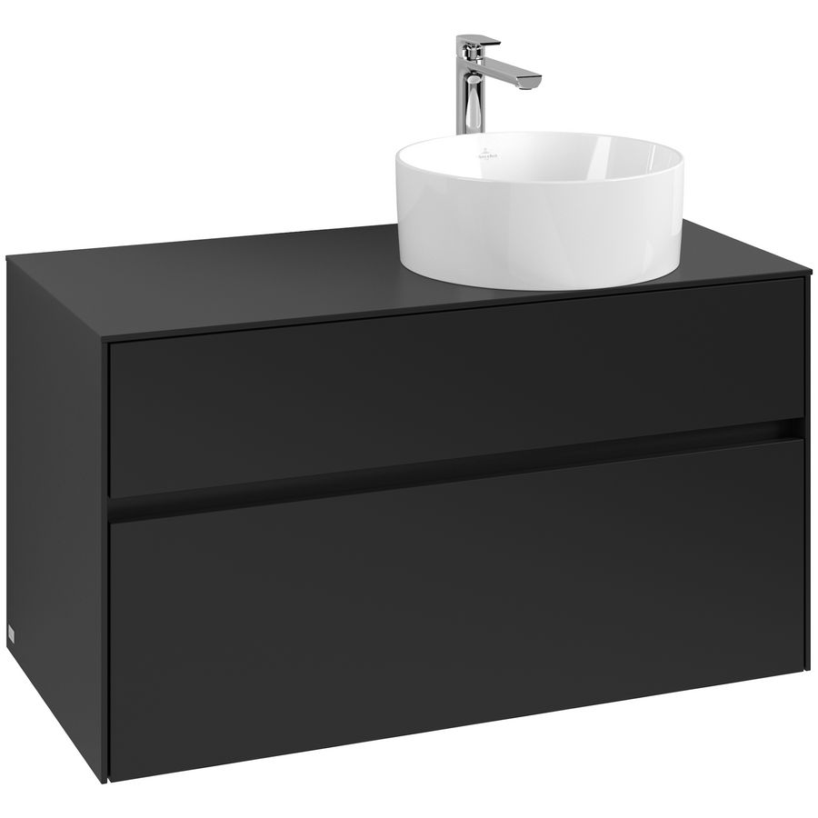 Wastafelonderkast Collaro 1000x548x500mm Volcano Black C04000VL