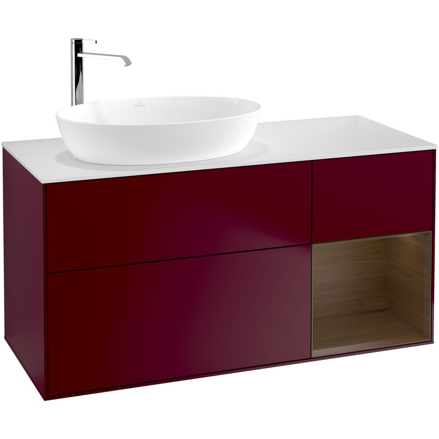 Wastafelonderkast Finion 1200x603x501mm Peony Matt Lacquer F931GNHB