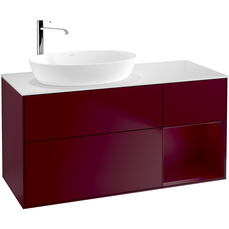 Wastafelonderkast Finion 1200x603x501mm Peony Matt Lacquer F931HBHB