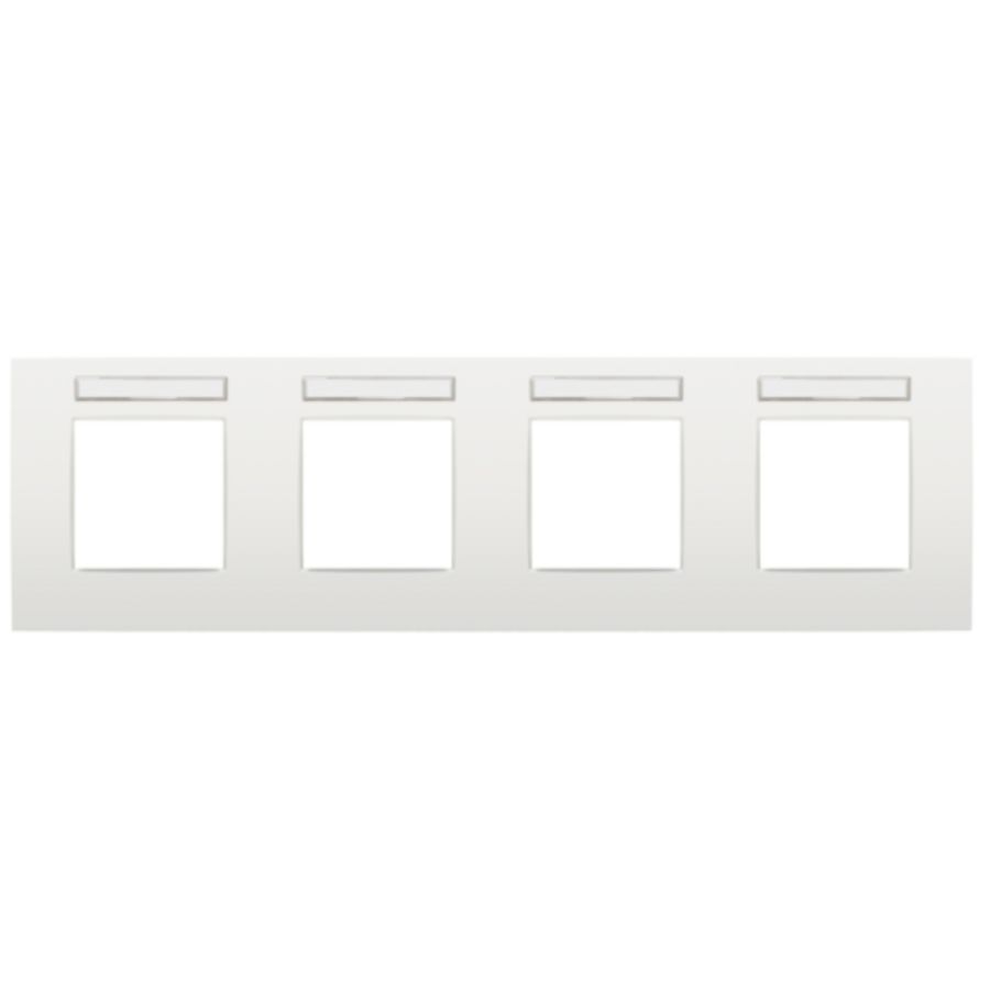 4-voudig afdekplaat hoh 71mm HOR Intense white