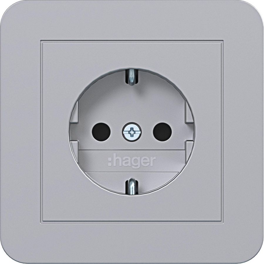 SCHUKO-wandcontactdoos met afdekking Safety Plus steekkl. C.