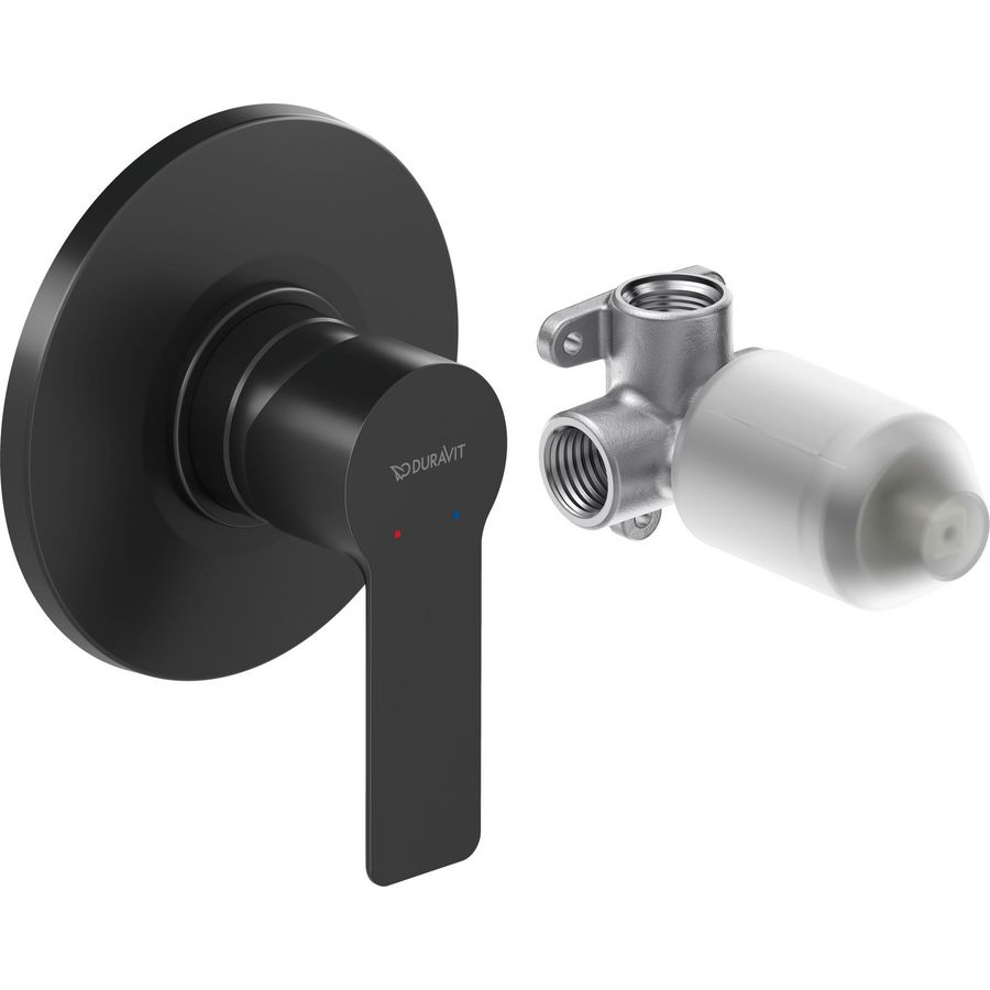 mengkraan 1-hendel inbouwset zwart mat D-code DC4210007046