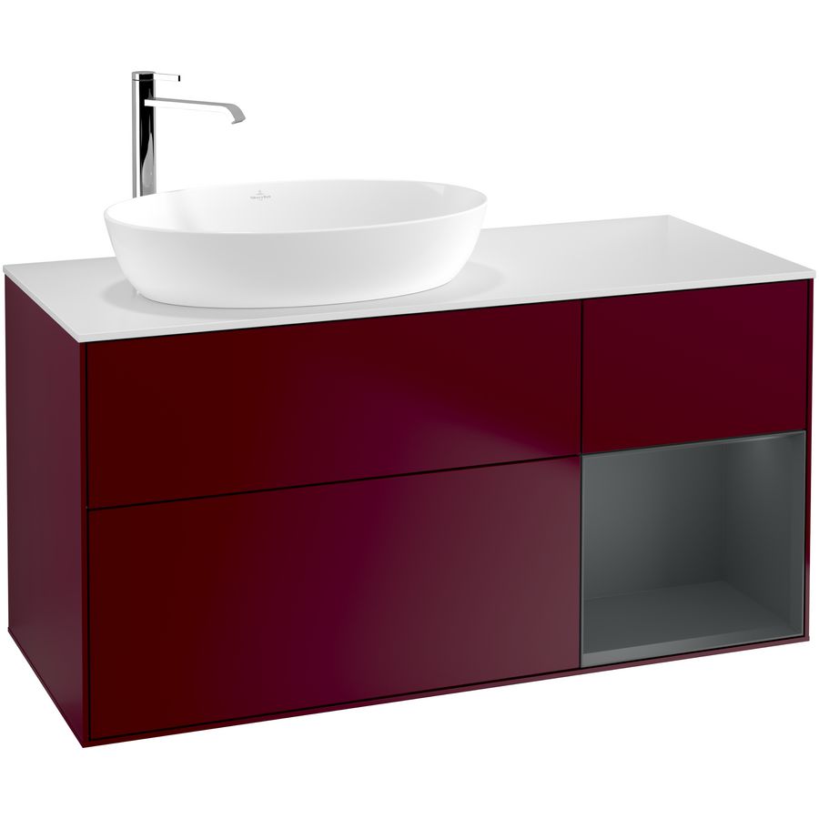 Wastafelonderkast Finion 1200x603x501mm Peony Matt Lacquer F931HGHB