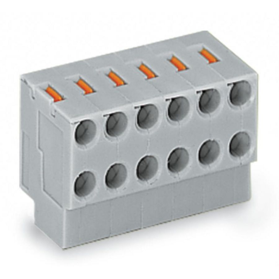 2-draads FE steker Drukknop PUSH WIRE grijs 252-157 VVE=100
