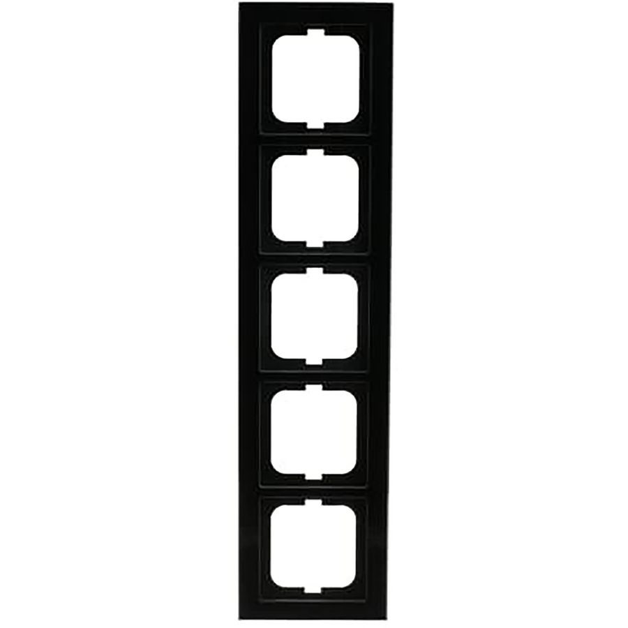Afdekraam 5v ax-glas zwart (1725-245)