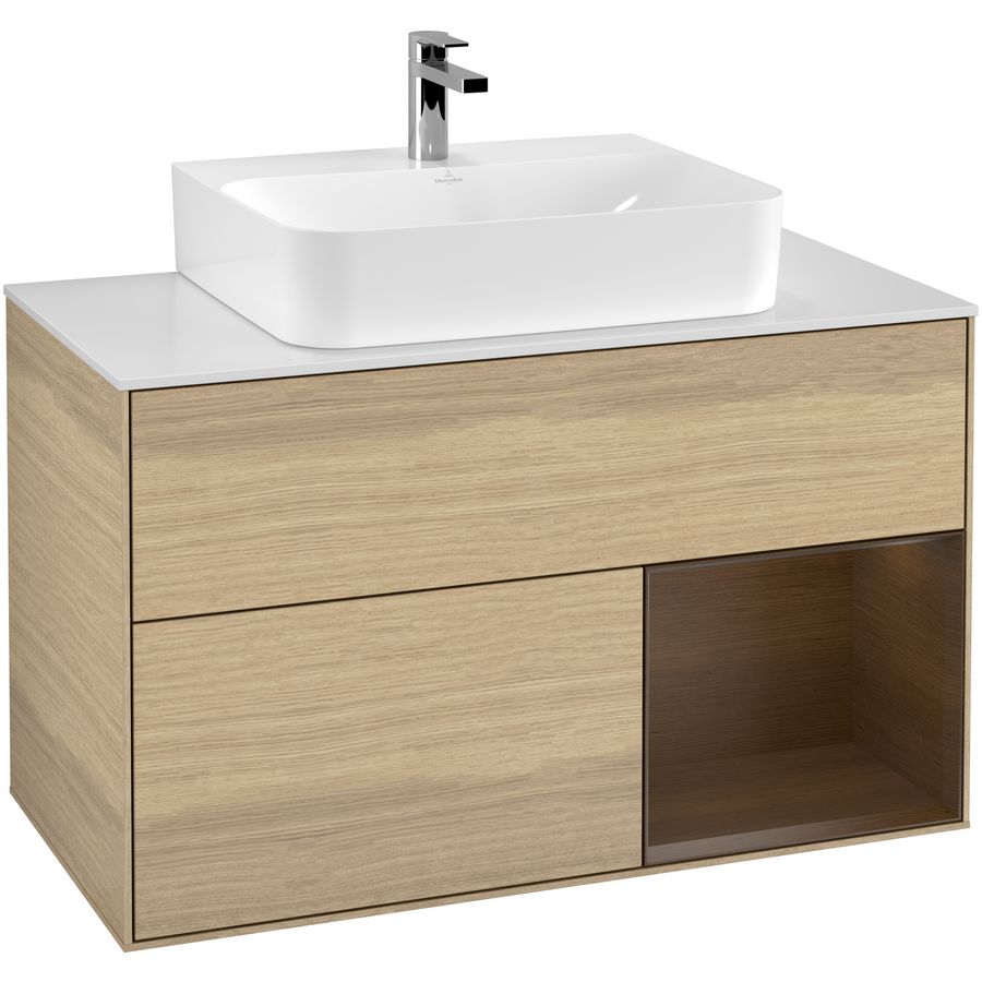 Wastafelonderkast Finion 1000x603x501mm Oak Veneer G121GNPC
