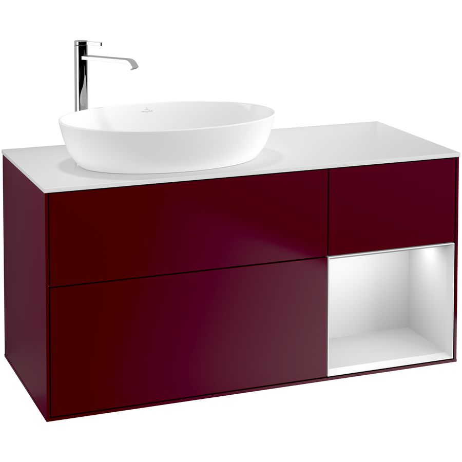 Wastafelonderkast Finion 1200x603x501mm Peony Matt Lacquer F931MTHB