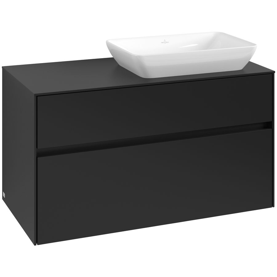 Wastafelonderkast Collaro 1000x548x500mm Volcano Black C11100VL