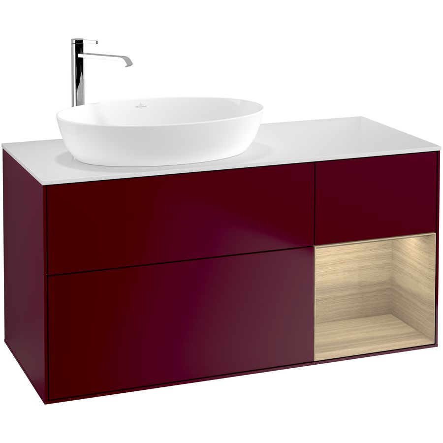 Wastafelonderkast Finion 1200x603x501mm Peony Matt Lacquer F931PCHB