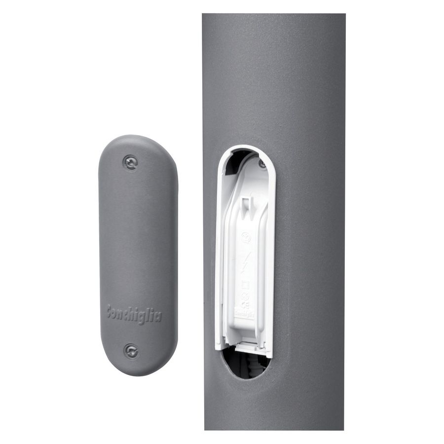 Geverfde kegelvormige paal h = 8,8 m - grafiet grijs