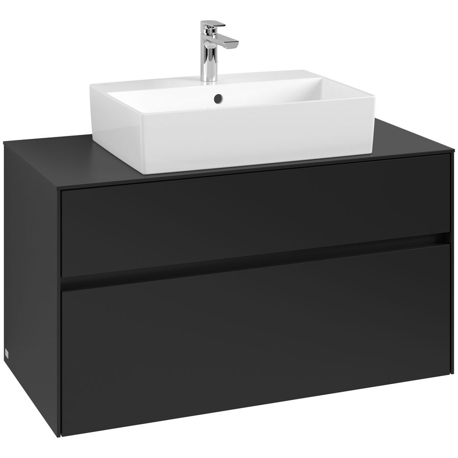 Wastafelonderkast Collaro 1000x548x500mm Volcano Black C12500VL