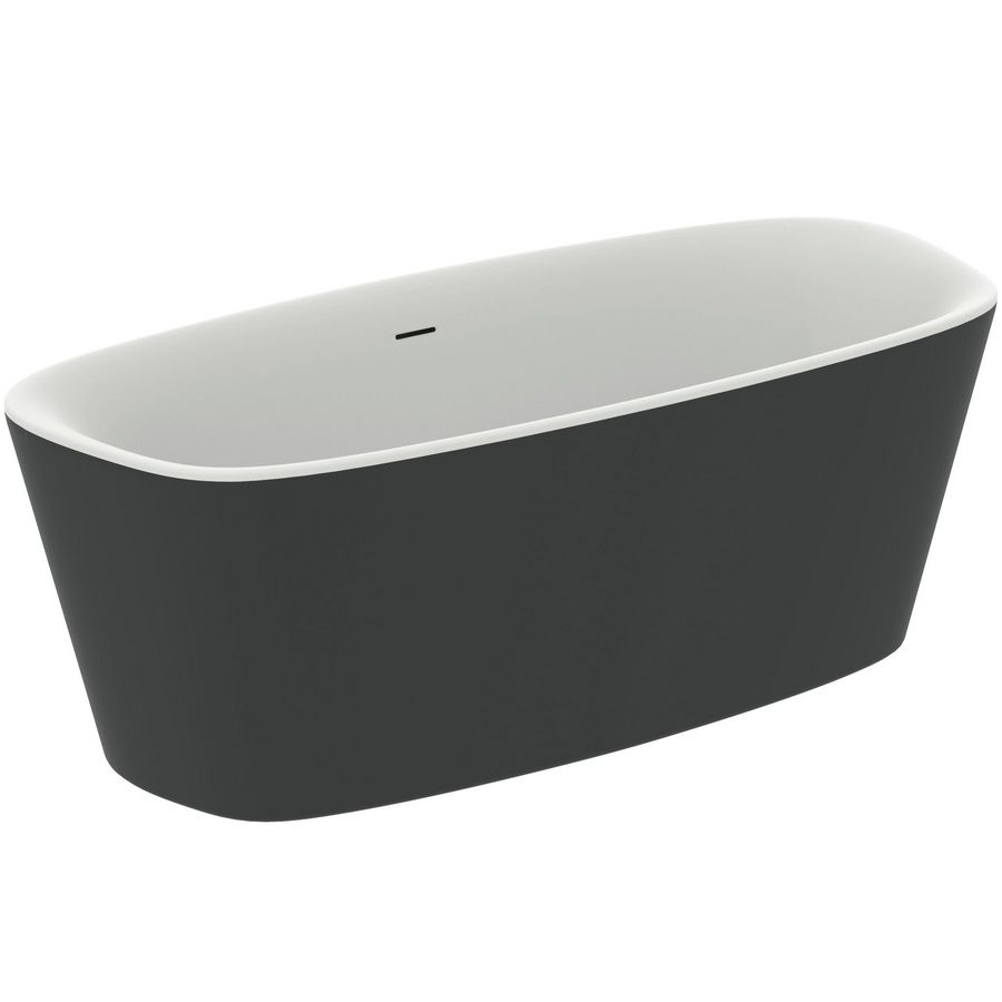 Dea duobad vrijstaand 170x75cm matt white/black