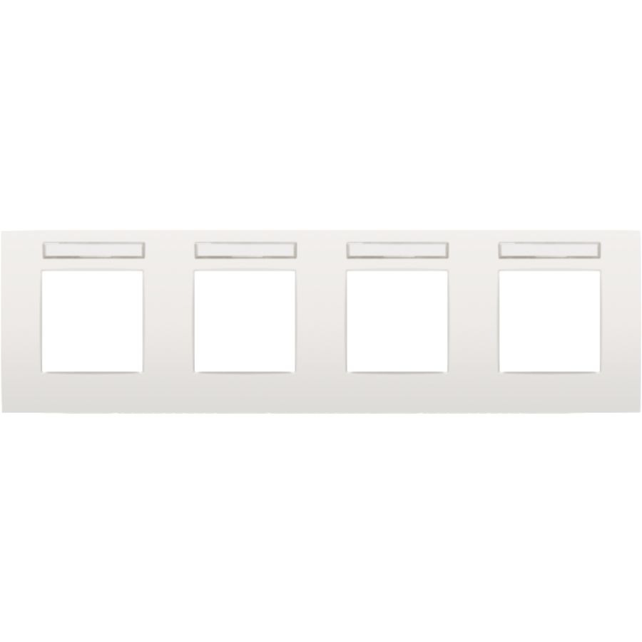 4-voudig afdekplaat hoh 71mm HOR Intense white
