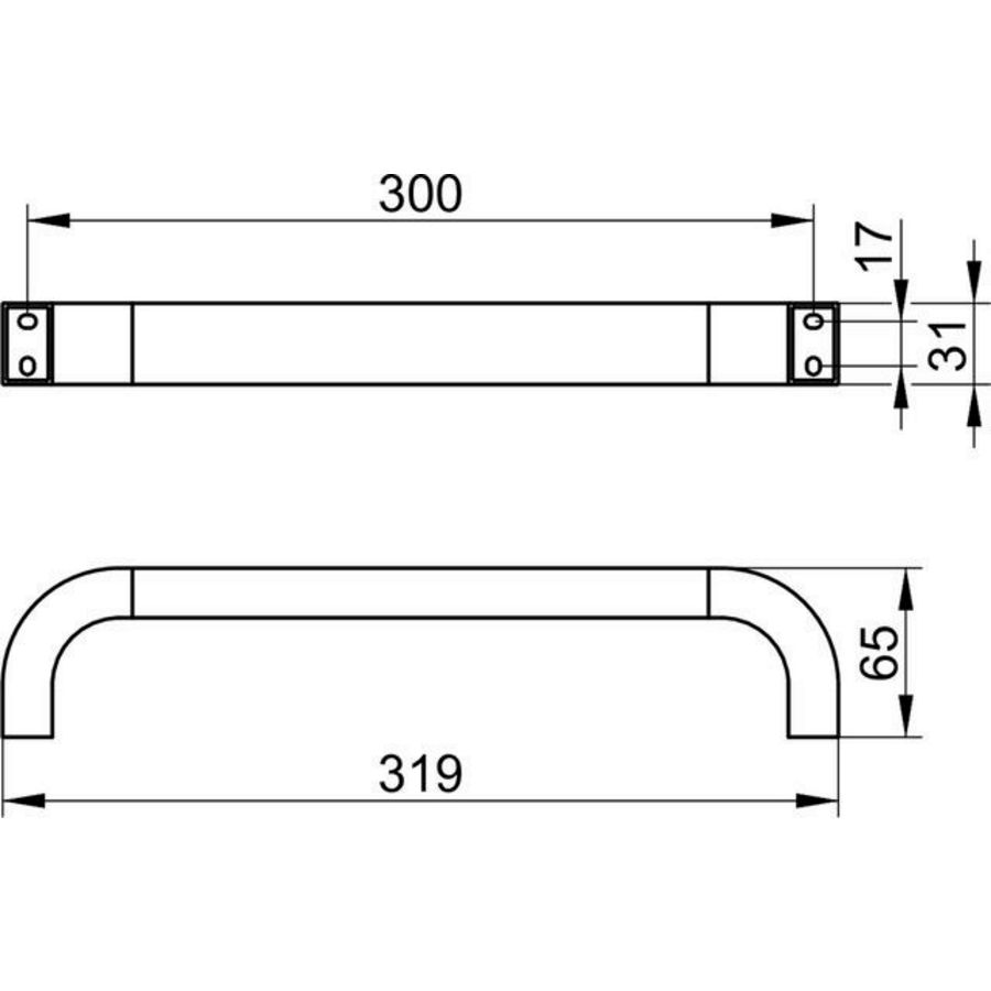 Edition 300 handgreep 30cm chroom