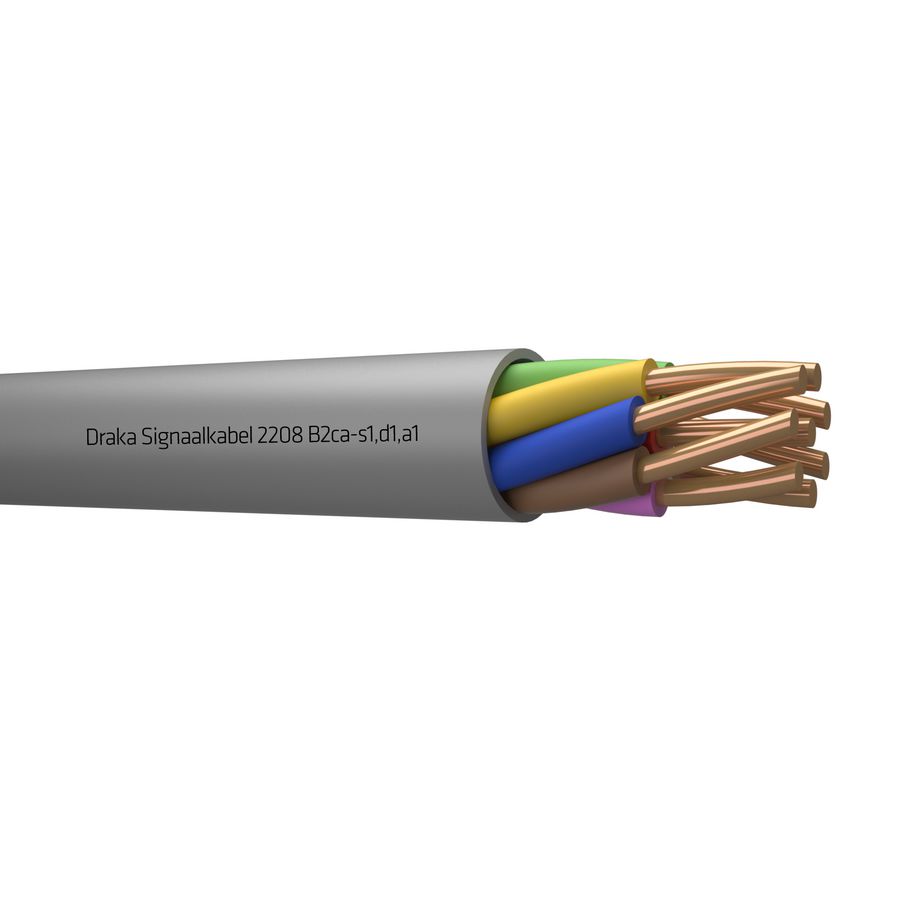 Haspel a 500m. signaal kabel B2ca gy# 8x0,8mm 2208