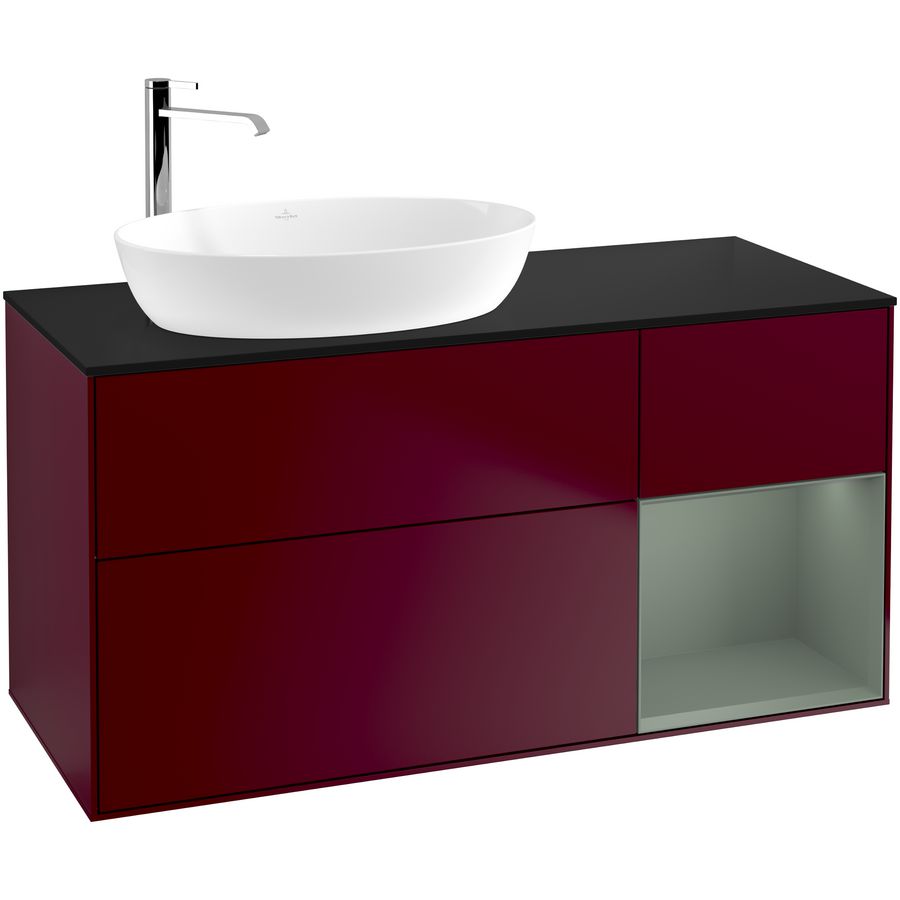 Wastafelonderkast Finion 1200x603x501mm Peony Matt Lacquer F932GMHB
