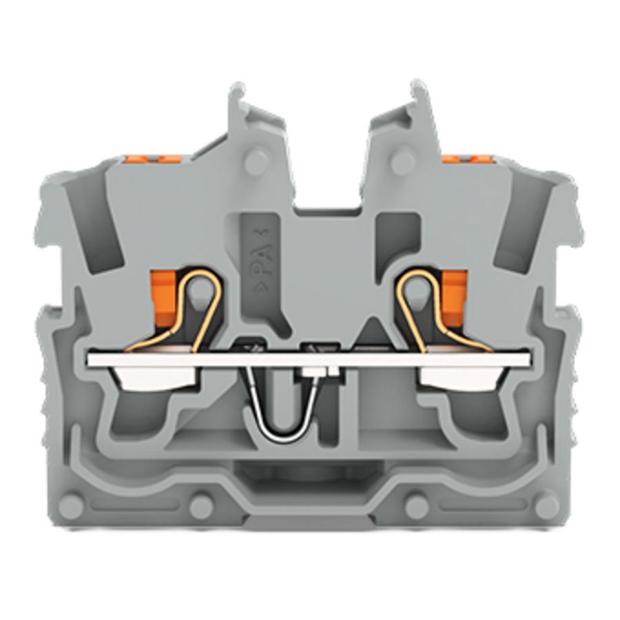 2-draads MINI-rijgklem Met Druk 1 mm² grijs 2250-301 VVE=100