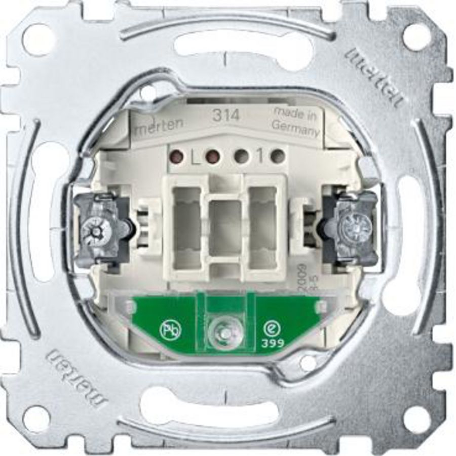 Push-btn insrt make cont. 1P f. keyc. locat.light 6 A 250 V