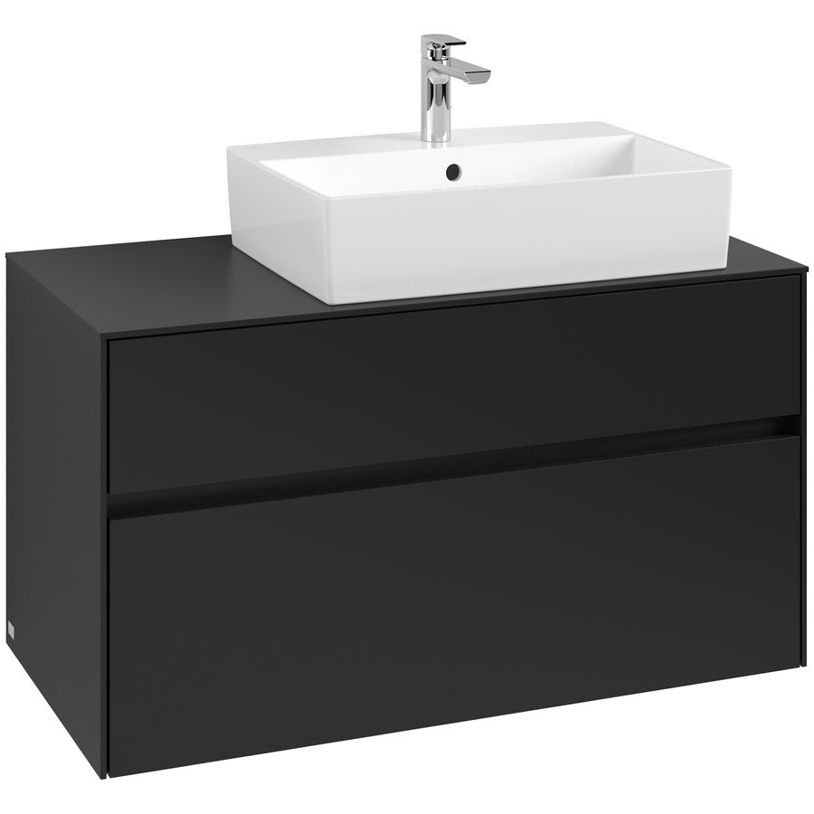 Wastafelonderkast Collaro 1000x548x500mm Volcano Black C127B0VL