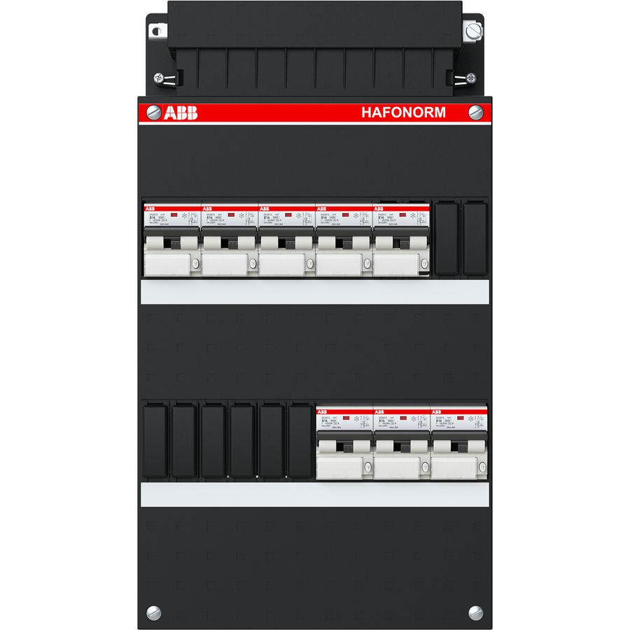 Groepenkast 8x 16A/30mA 3-fase