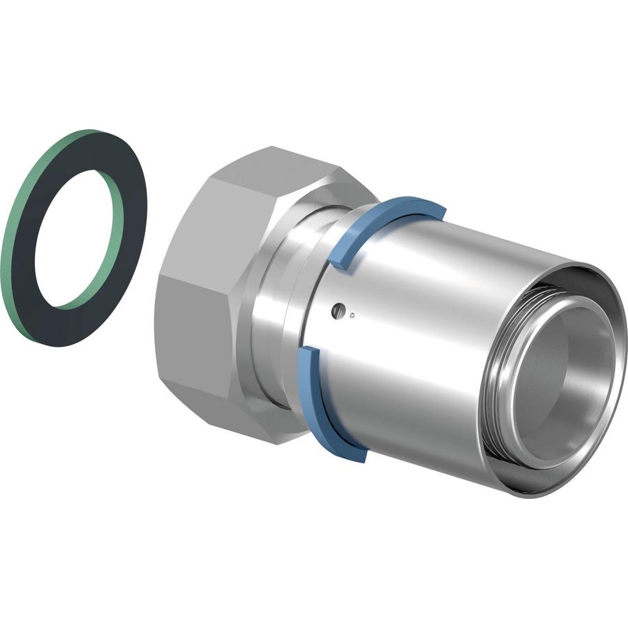 Schroefkoppeling persaansluiting 1.1/4"x40mm vlakd.
