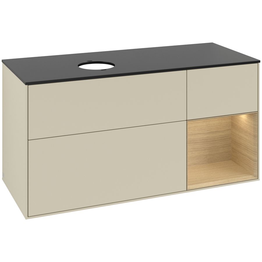 Wastafelonderkast Finion 1200x603x501mm S.Grey Matt Lacquer FA52PCHJ