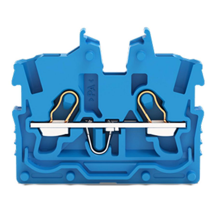 2-draads MINI-rijgklem bedieningsopening 1mm² blauw 2050-324 VVE=100