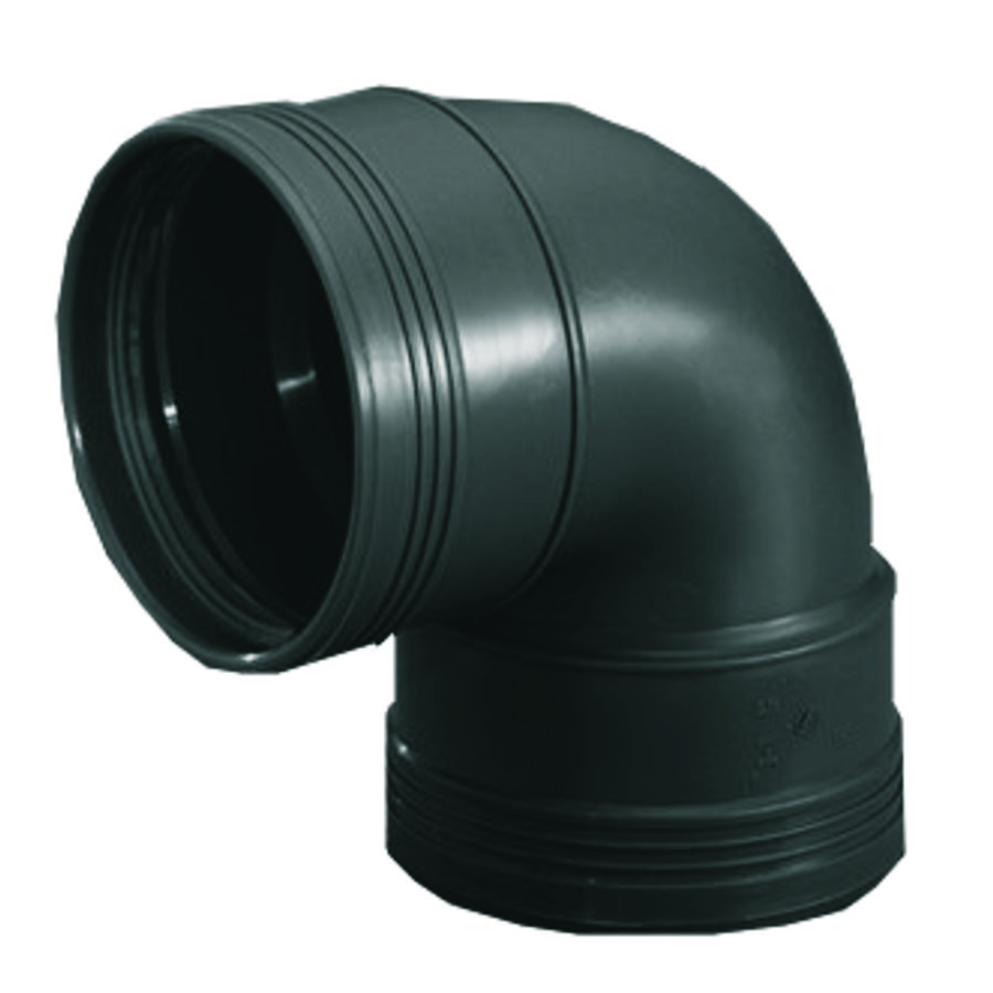 Wafix PP manchet bocht 88° 40mm zwart