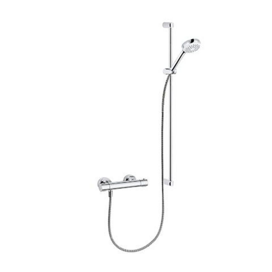 Basic logo 1s shower duo 90cm chroom