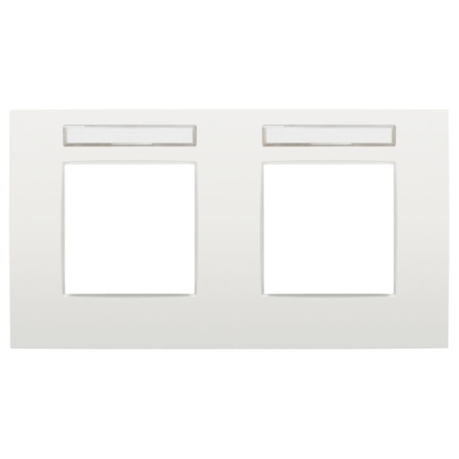 2-voudige afdekplaat hoh 71mm HOR Intense white