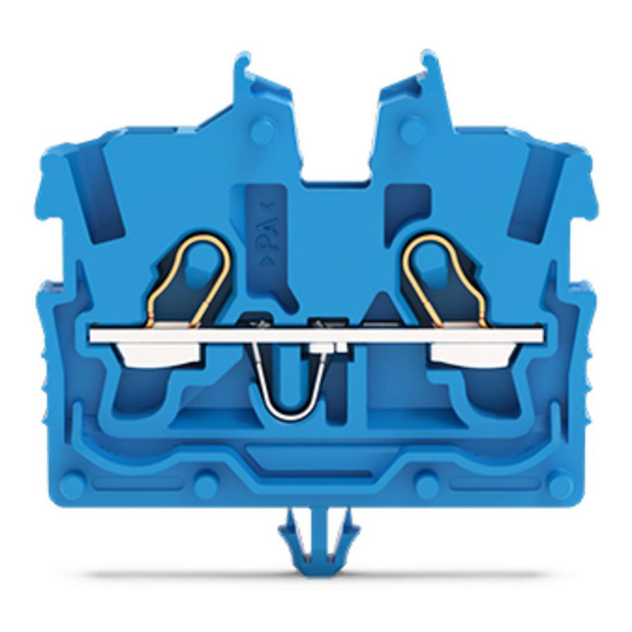 2-draads MINI-rijgklem bedieningsopening 1mm² blauw 2050-314 VVE=100