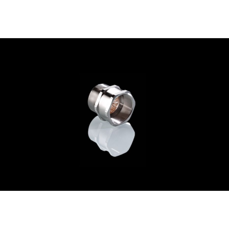 EMC adapter tri messing vernikkeld M12x1,5 tot IP68 O-ring AD212ms tri