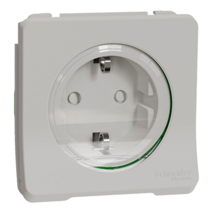Inzetstuk Wandcontactdoos 16A 2P+E IP55 Polarwit Mureva Styl